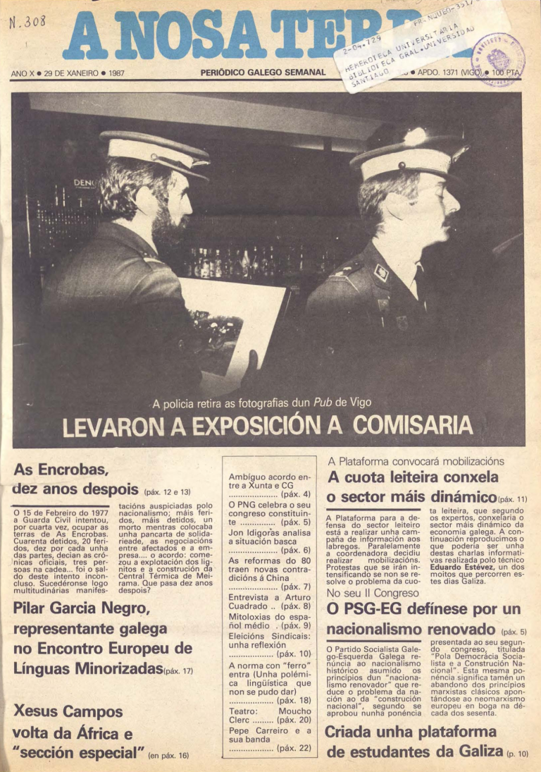 Nº 308 – 29 de xaneiro de 1987