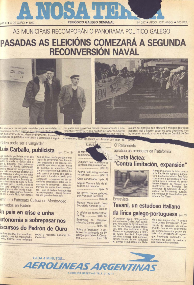 Nº 317 – 4 de xuño de 1987