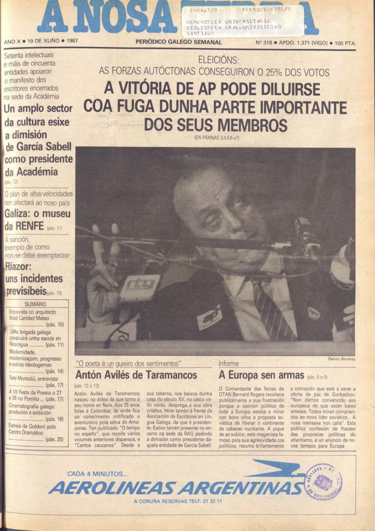 Nº 318 – 19 de xuño de 1987