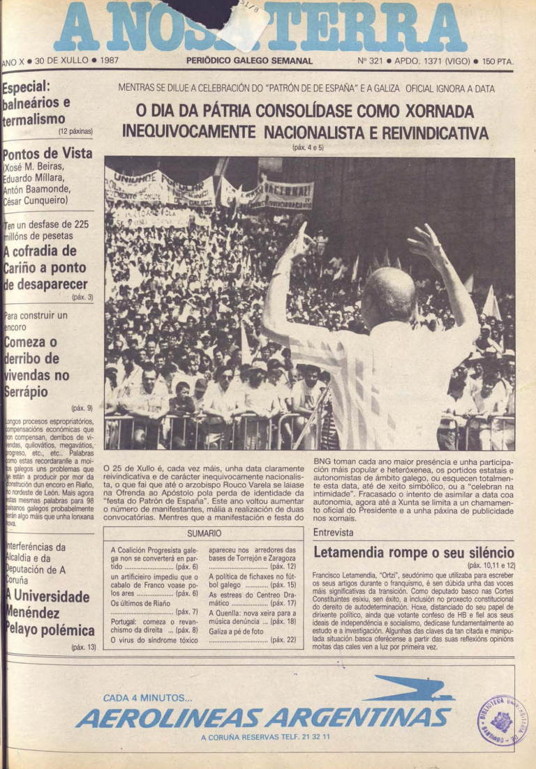 Nº 321 – 30 de xullo de 1987