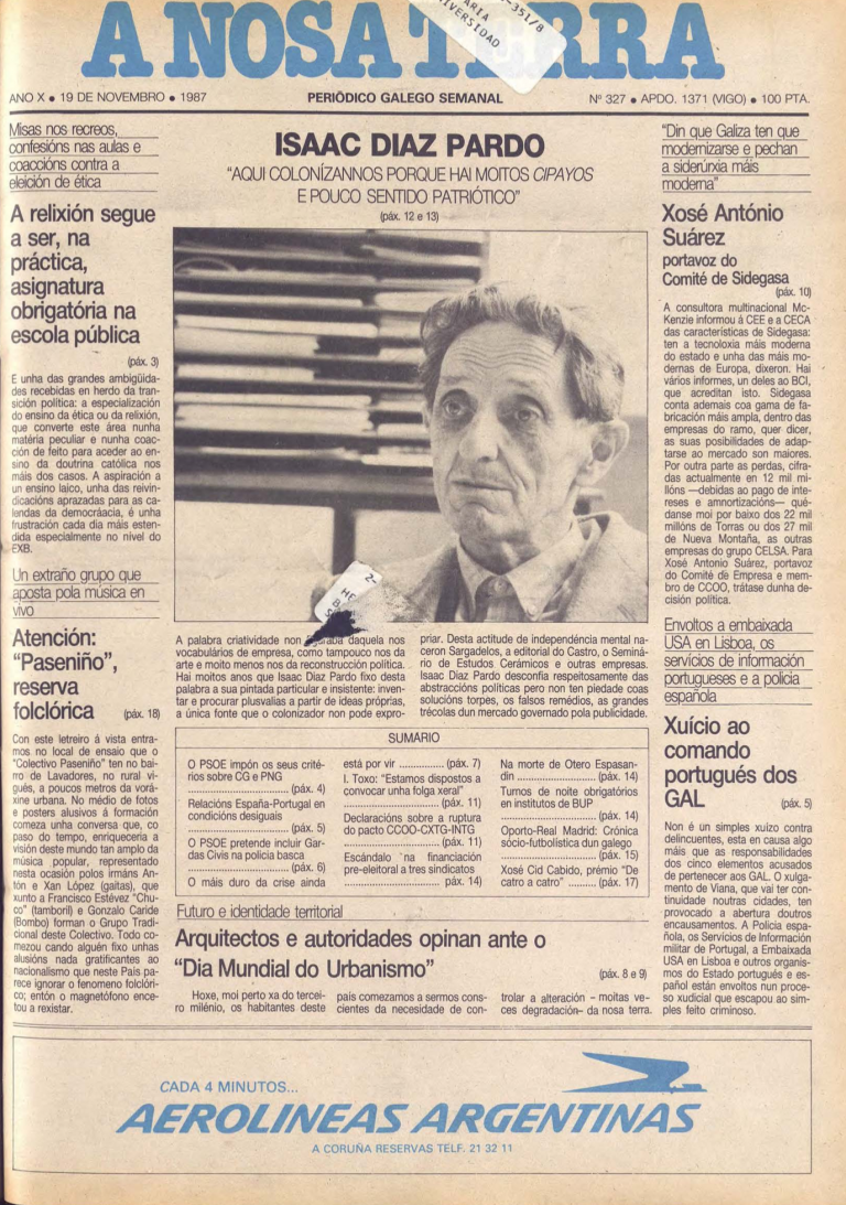 Nº 327 – 19 de novembro de 1987