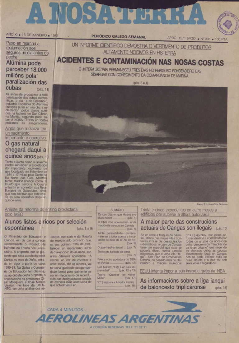 Nº 331 – 15 de xaneiro de 1988