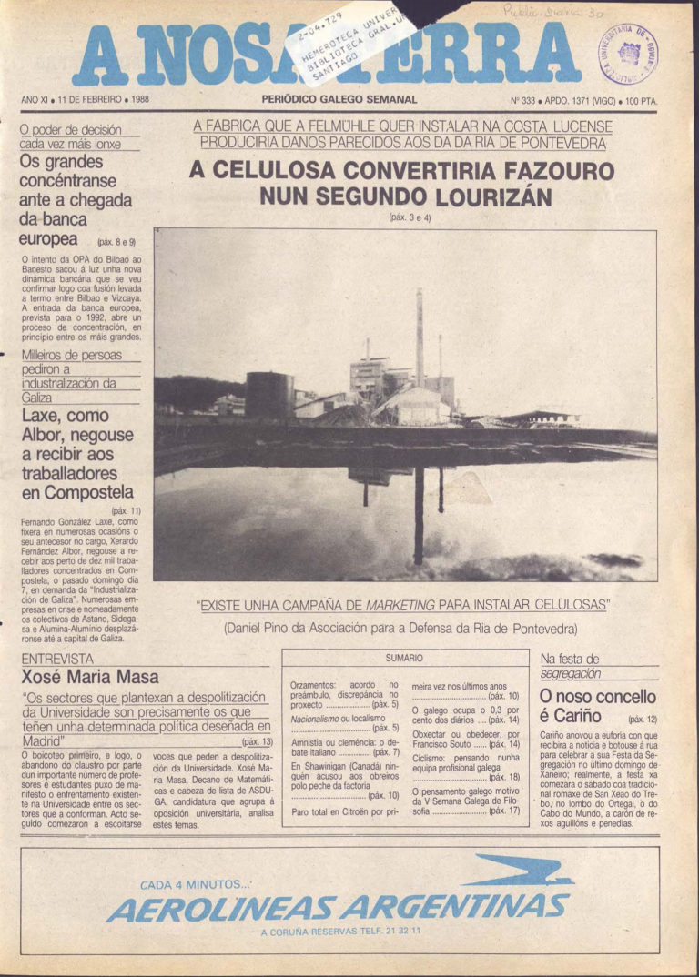Nº 333 – 11 de febreiro de 1988